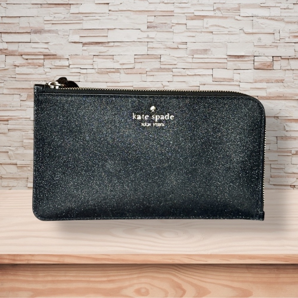kate spade Black Glitter Wristlet